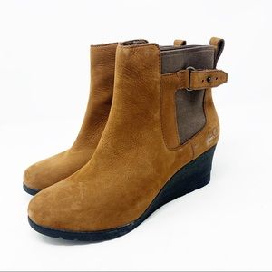 UGG Boots 7.5 Waterproof Indra Wedge Bootie Cognac